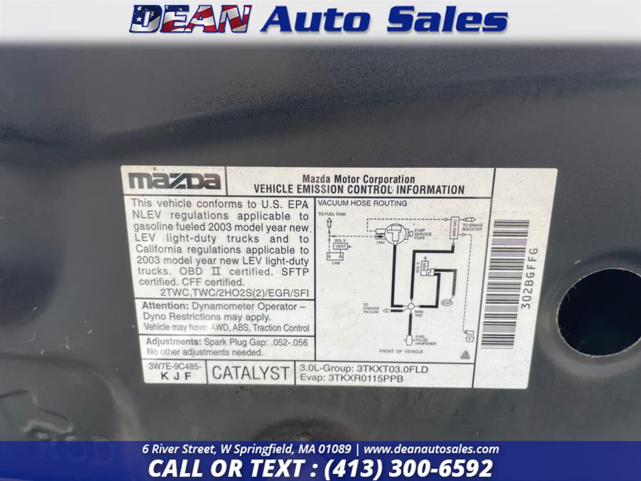 Used Mazda Tribute 3.0L Auto LX 4WD 2003 | Dean Auto Sales. W Springfield, Massachusetts Used Mazda Tribute 3.0L Auto LX 4WD 2003 | Dean Auto Sales. W Springfield, Massachusetts
