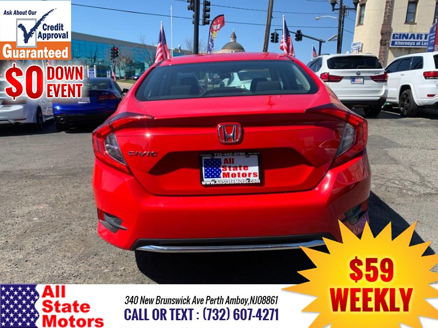 2019 Honda Civic Sedan LX CVT, available for sale in Perth Amboy, New Jersey | All State Motor Inc. Perth Amboy, New Jersey 2019 Honda Civic Sedan LX CVT, available for sale in Perth Amboy, New Jersey | All State Motor Inc. Perth Amboy, New Jersey
