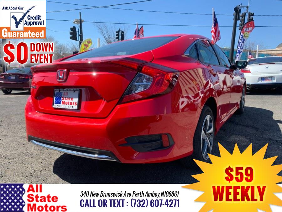 2019 Honda Civic Sedan LX CVT, available for sale in Perth Amboy, New Jersey | All State Motor Inc. Perth Amboy, New Jersey 2019 Honda Civic Sedan LX CVT, available for sale in Perth Amboy, New Jersey | All State Motor Inc. Perth Amboy, New Jersey