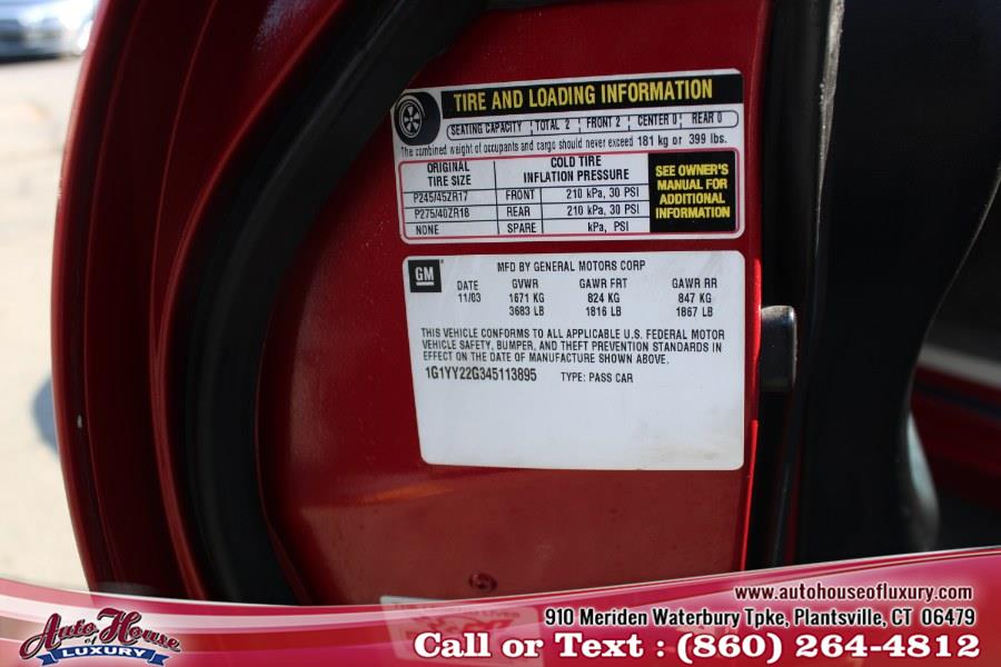 2004 Chevrolet Corvette 2dr Cpe, available for sale in Plantsville, Connecticut | Auto House of Luxury. Plantsville, Connecticut 2004 Chevrolet Corvette 2dr Cpe, available for sale in Plantsville, Connecticut | Auto House of Luxury. Plantsville, Connecticut