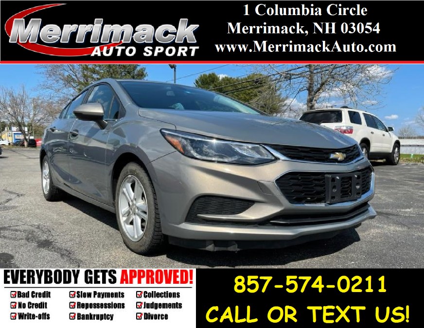 2017 Chevrolet Cruze 4dr Sdn 1.4L LT w/1SD, available for sale in Merrimack, New Hampshire | Merrimack Autosport. Merrimack, New Hampshire