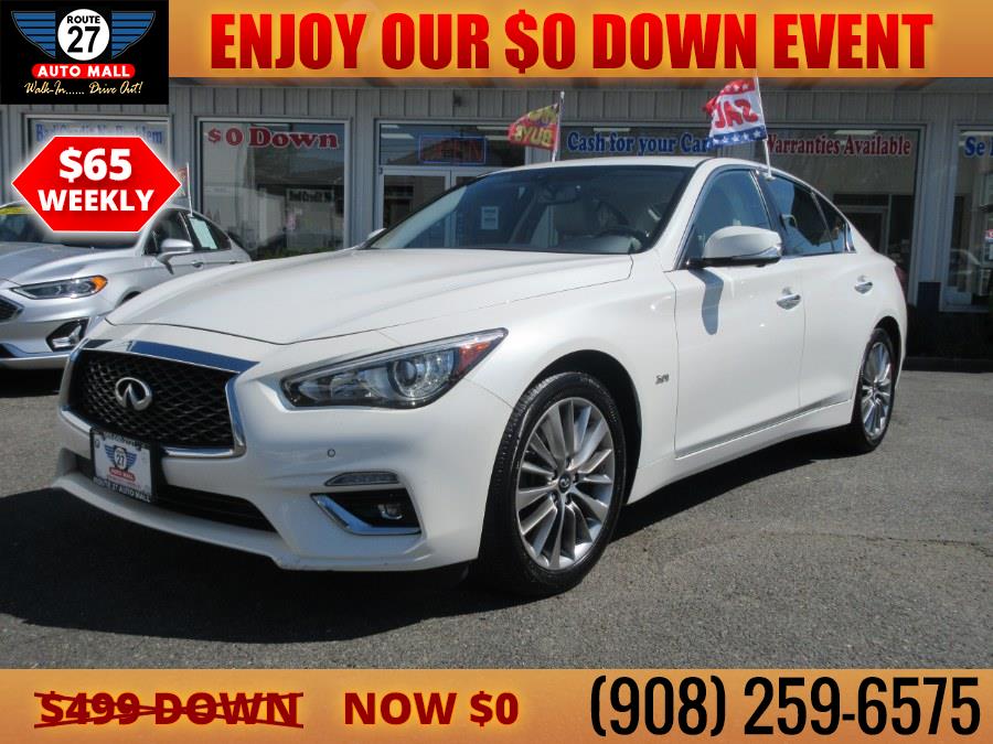 2018 INFINITI Q50 3.0t LUXE AWD, available for sale in Linden, New Jersey | Route 27 Auto Mall. Linden, New Jersey 2018 INFINITI Q50 3.0t LUXE AWD, available for sale in Linden, New Jersey | Route 27 Auto Mall. Linden, New Jersey