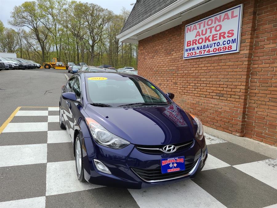 2013 Hyundai Elantra 4dr Sdn Auto GLS, available for sale in Waterbury, Connecticut | National Auto Brokers, Inc.. Waterbury, Connecticut