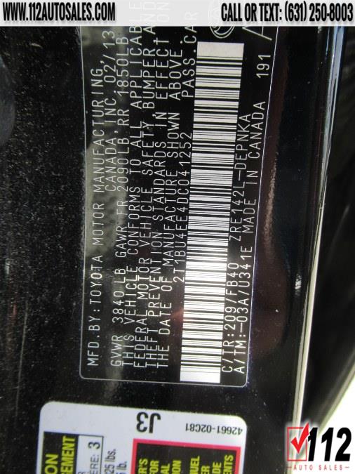 2013 Toyota Corolla 4dr Sdn Auto LE (Natl), available for sale in Patchogue, New York | 112 Auto Sales. Patchogue, New York 2013 Toyota Corolla 4dr Sdn Auto LE (Natl), available for sale in Patchogue, New York | 112 Auto Sales. Patchogue, New York