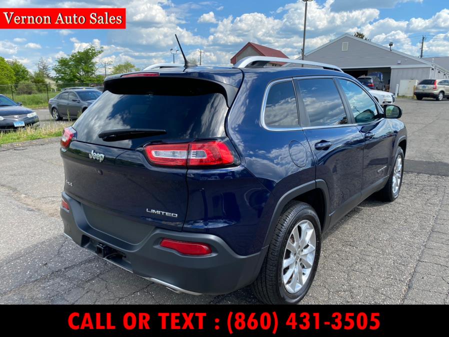 2014 Jeep Cherokee 4WD 4dr Limited, available for sale in Manchester, Connecticut | Vernon Auto Sale & Service. Manchester, Connecticut 2014 Jeep Cherokee 4WD 4dr Limited, available for sale in Manchester, Connecticut | Vernon Auto Sale & Service. Manchester, Connecticut
