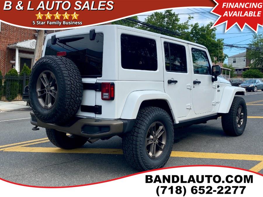 2017 Jeep Wrangler Unlimited 75th Anniversary Edition 4x4, available for sale in Bronx, New York | B & L Auto Sales LLC. Bronx, New York 2017 Jeep Wrangler Unlimited 75th Anniversary Edition 4x4, available for sale in Bronx, New York | B & L Auto Sales LLC. Bronx, New York