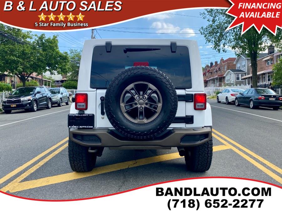 2017 Jeep Wrangler Unlimited 75th Anniversary Edition 4x4, available for sale in Bronx, New York | B & L Auto Sales LLC. Bronx, New York 2017 Jeep Wrangler Unlimited 75th Anniversary Edition 4x4, available for sale in Bronx, New York | B & L Auto Sales LLC. Bronx, New York