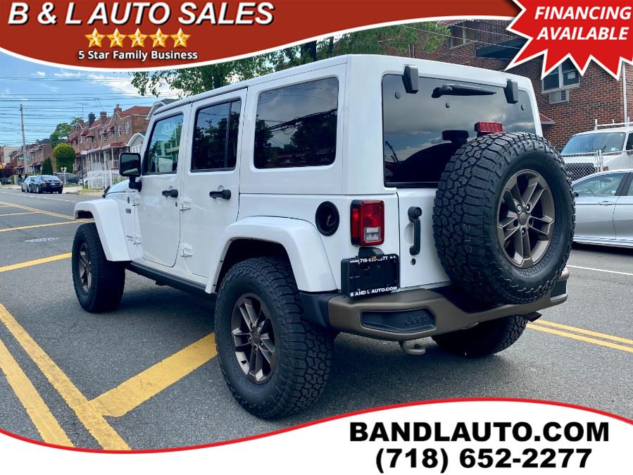 2017 Jeep Wrangler Unlimited 75th Anniversary Edition 4x4, available for sale in Bronx, New York | B & L Auto Sales LLC. Bronx, New York 2017 Jeep Wrangler Unlimited 75th Anniversary Edition 4x4, available for sale in Bronx, New York | B & L Auto Sales LLC. Bronx, New York