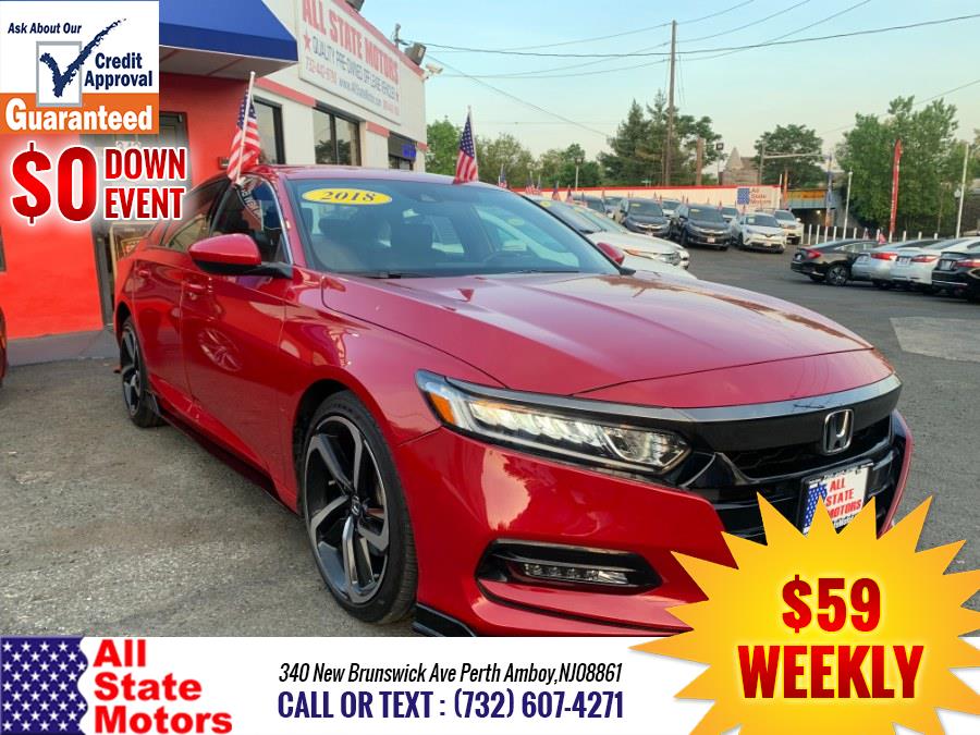 2018 Honda Accord Sedan Sport 1.5T CVT, available for sale in Perth Amboy, New Jersey | All State Motor Inc. Perth Amboy, New Jersey 2018 Honda Accord Sedan Sport 1.5T CVT, available for sale in Perth Amboy, New Jersey | All State Motor Inc. Perth Amboy, New Jersey