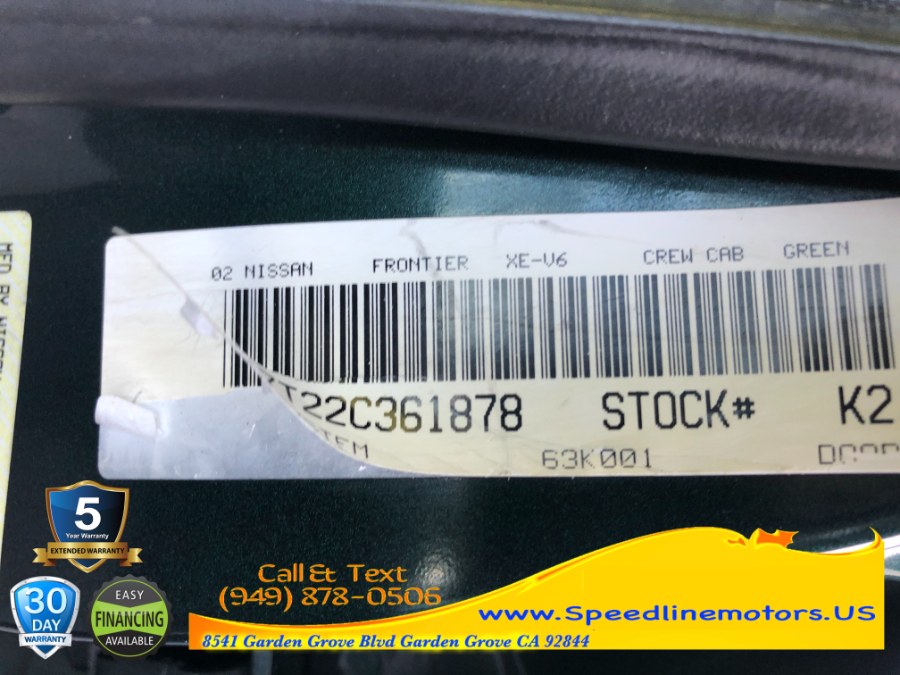 Used Nissan Frontier 2WD XE Crew Cab V6 Auto Std Bed 2002 | Speedline Motors. Garden Grove, California Used Nissan Frontier 2WD XE Crew Cab V6 Auto Std Bed 2002 | Speedline Motors. Garden Grove, California