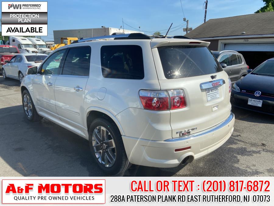 2012 GMC Acadia AWD 4dr Denali, available for sale in East Rutherford, New Jersey | A&F Motors LLC. East Rutherford, New Jersey 2012 GMC Acadia AWD 4dr Denali, available for sale in East Rutherford, New Jersey | A&F Motors LLC. East Rutherford, New Jersey