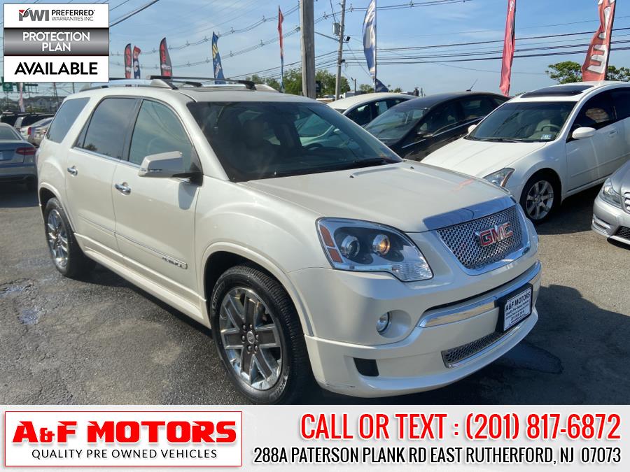 2012 GMC Acadia AWD 4dr Denali, available for sale in East Rutherford, New Jersey | A&F Motors LLC. East Rutherford, New Jersey 2012 GMC Acadia AWD 4dr Denali, available for sale in East Rutherford, New Jersey | A&F Motors LLC. East Rutherford, New Jersey