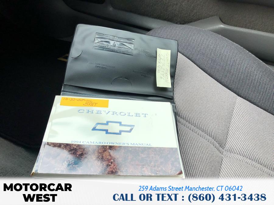 Used Chevrolet Camaro 2dr Coupe Z28 1994 | Motorcar West. Manchester, Connecticut Used Chevrolet Camaro 2dr Coupe Z28 1994 | Motorcar West. Manchester, Connecticut