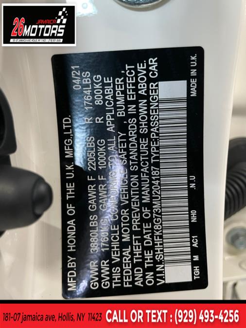 Used Honda Civic Type R Touring Manual 2021 | Jamaica 26 Motors. Hollis, New York Used Honda Civic Type R Touring Manual 2021 | Jamaica 26 Motors. Hollis, New York