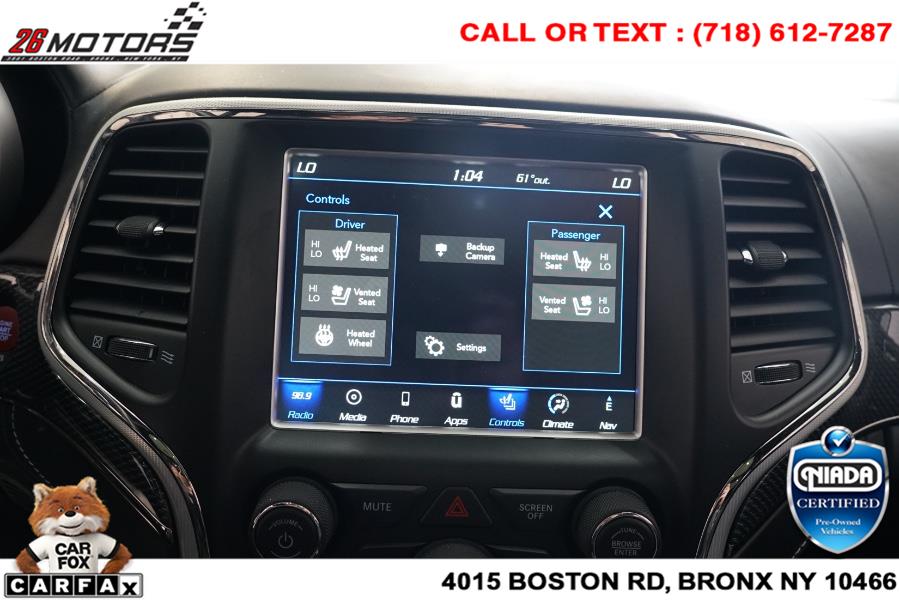 Used Jeep Grand Cherokee Trackhawk 4x4 *Ltd Avail* 2018 | 26 Motors Corp. Bronx, New York Used Jeep Grand Cherokee Trackhawk 4x4 *Ltd Avail* 2018 | 26 Motors Corp. Bronx, New York