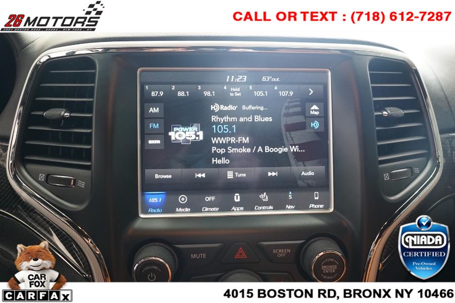 Used Jeep Grand Cherokee Trackhawk 4x4 *Ltd Avail* 2018 | 26 Motors Corp. Bronx, New York Used Jeep Grand Cherokee Trackhawk 4x4 *Ltd Avail* 2018 | 26 Motors Corp. Bronx, New York