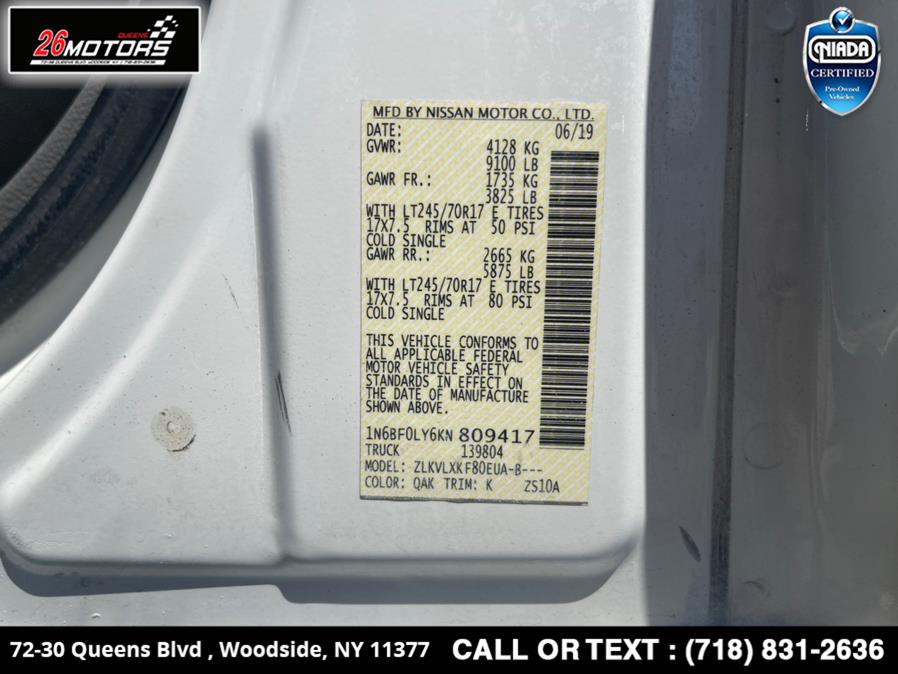 Used Nissan NV Cargo NV2500 HD High Roof V6 SV 2019 | 26 Motors Queens. Woodside, New York Used Nissan NV Cargo NV2500 HD High Roof V6 SV 2019 | 26 Motors Queens. Woodside, New York