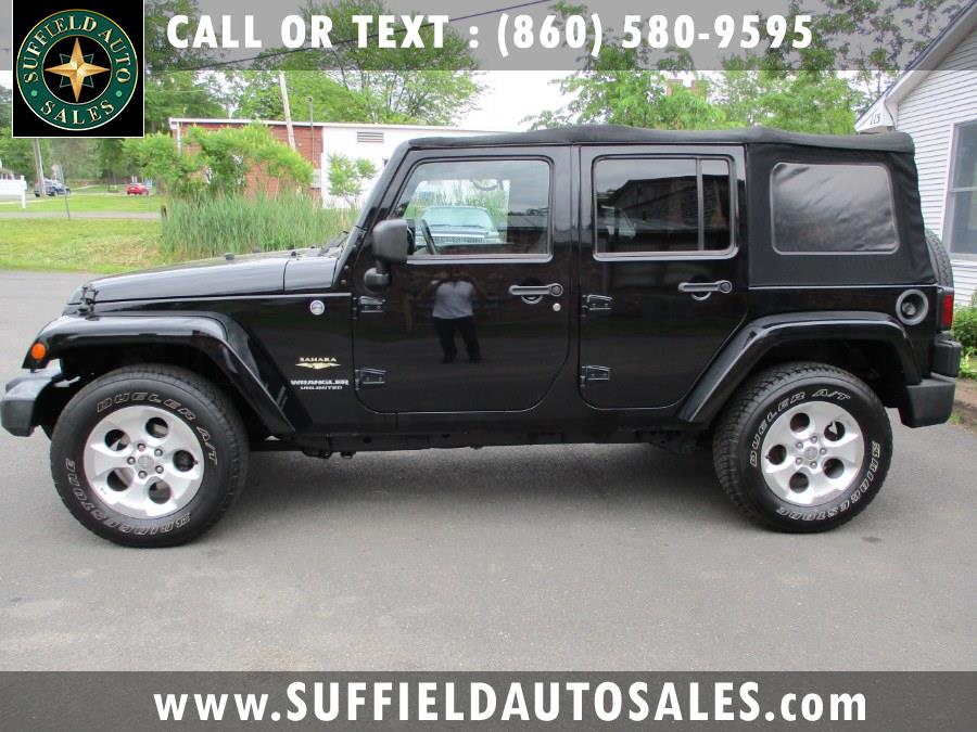2013 Jeep Wrangler Unlimited 4WD 4dr Sahara, available for sale in Suffield, Connecticut | Suffield Auto Sales. Suffield, Connecticut