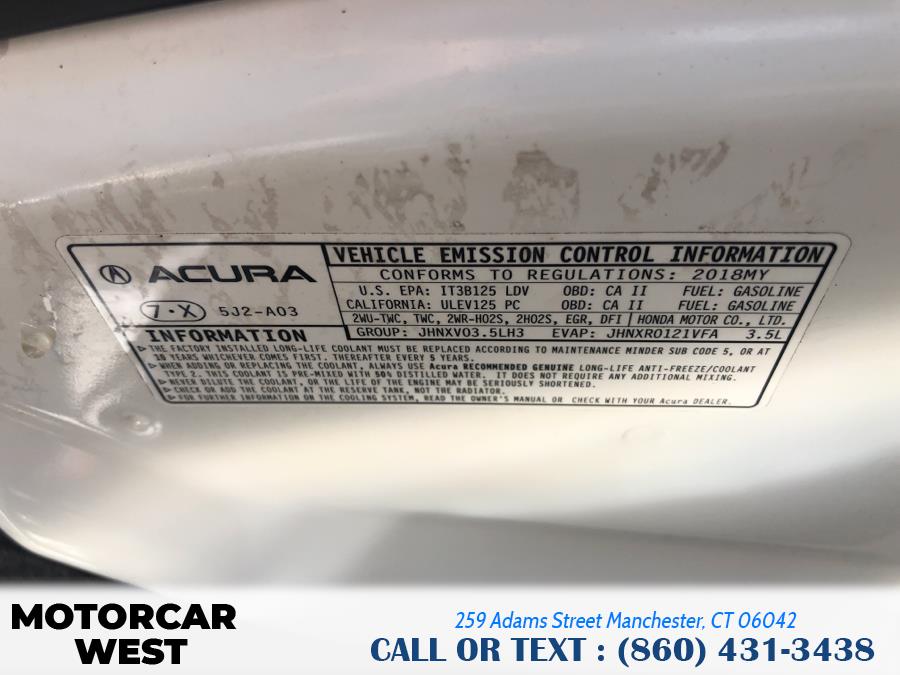 2018 Acura TLX 3.5L FWD w/Technology Pkg, available for sale in Manchester, Connecticut | Motorcar West. Manchester, Connecticut 2018 Acura TLX 3.5L FWD w/Technology Pkg, available for sale in Manchester, Connecticut | Motorcar West. Manchester, Connecticut