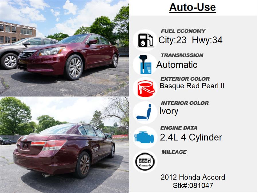 Used Honda Accord EX-L 2012 | Autouse. Andover, Massachusetts Used Honda Accord EX-L 2012 | Autouse. Andover, Massachusetts