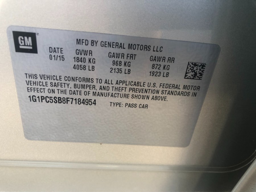 2015 Chevrolet Cruze 4dr Sdn Auto 1LT, available for sale in Bristol, Connecticut | Bristol Auto Center LLC. Bristol, Connecticut 2015 Chevrolet Cruze 4dr Sdn Auto 1LT, available for sale in Bristol, Connecticut | Bristol Auto Center LLC. Bristol, Connecticut