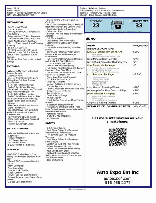 Used BMW 4 Series 430i xDrive Gran Coupe Sport Line Package 2018 | Auto Expo Ent Inc.. Great Neck, New York Used BMW 4 Series 430i xDrive Gran Coupe Sport Line Package 2018 | Auto Expo Ent Inc.. Great Neck, New York