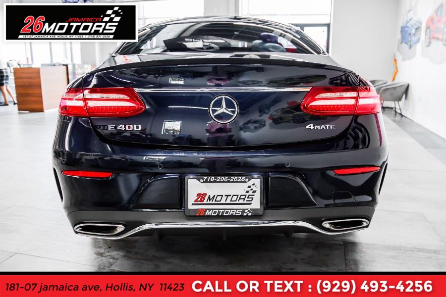Used Mercedes-Benz E-Class Coupe E 400 4MATIC Coupe 2018 | Jamaica 26 Motors. Hollis, New York Used Mercedes-Benz E-Class Coupe E 400 4MATIC Coupe 2018 | Jamaica 26 Motors. Hollis, New York