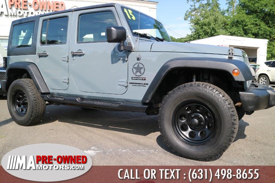 2015 Jeep Wrangler unLtd 4WD 4dr Sport, available for sale in Huntington Station, New York | M & A Motors. Huntington Station, New York 2015 Jeep Wrangler unLtd 4WD 4dr Sport, available for sale in Huntington Station, New York | M & A Motors. Huntington Station, New York