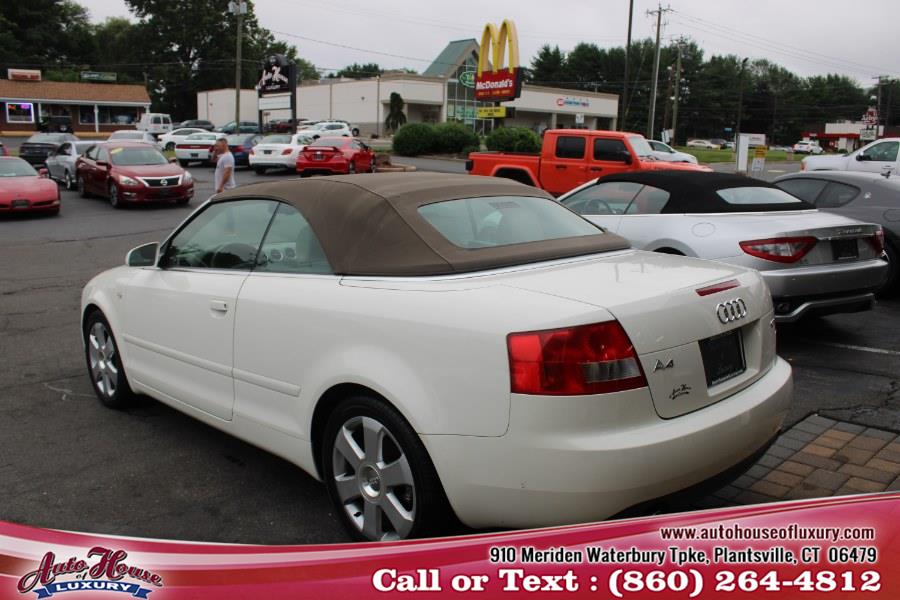 2004 Audi A4 2004 2dr Cabriolet 1.8T CVT, available for sale in Plantsville, Connecticut | Auto House of Luxury. Plantsville, Connecticut 2004 Audi A4 2004 2dr Cabriolet 1.8T CVT, available for sale in Plantsville, Connecticut | Auto House of Luxury. Plantsville, Connecticut