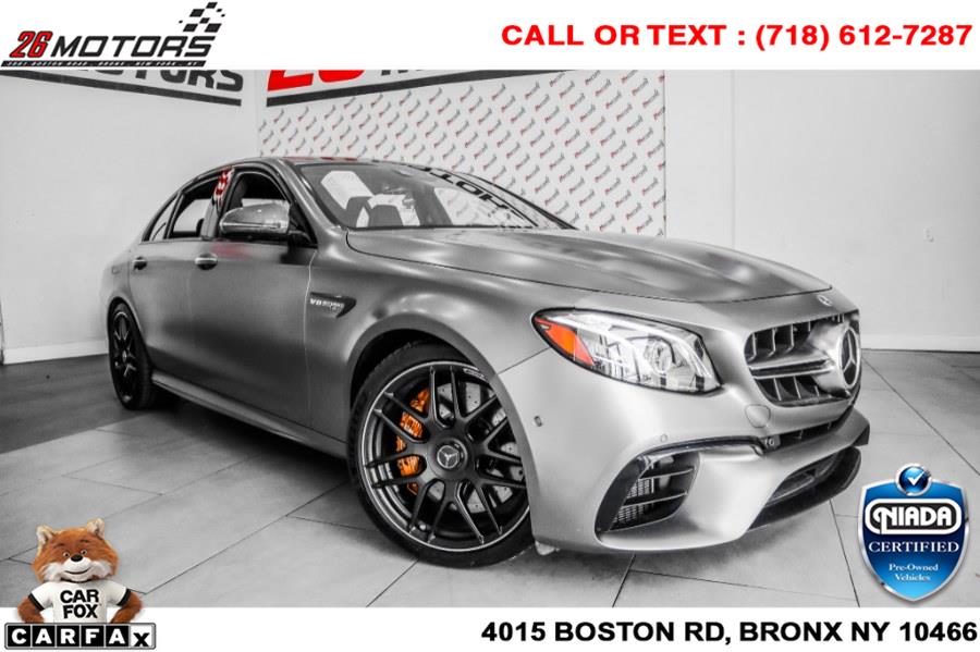 Used Mercedes-Benz E-Class AMG E 63 S 4MATIC+ Sedan 2019 | 26 Motors Corp. Bronx, New York Used Mercedes-Benz E-Class AMG E 63 S 4MATIC+ Sedan 2019 | 26 Motors Corp. Bronx, New York
