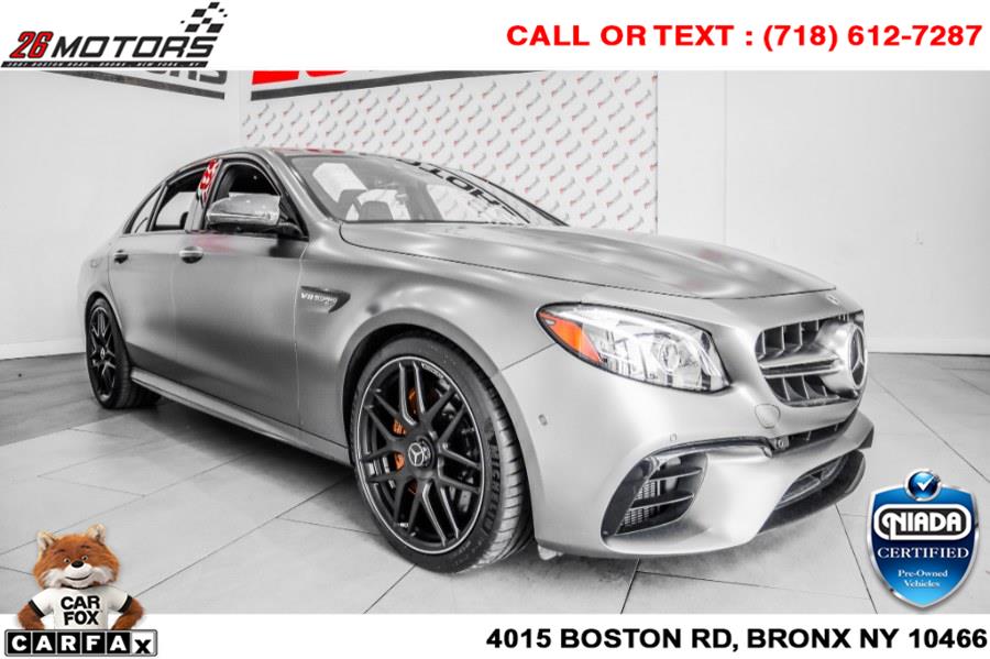 Used Mercedes-Benz E-Class AMG E 63 S 4MATIC+ Sedan 2019 | 26 Motors Corp. Bronx, New York Used Mercedes-Benz E-Class AMG E 63 S 4MATIC+ Sedan 2019 | 26 Motors Corp. Bronx, New York