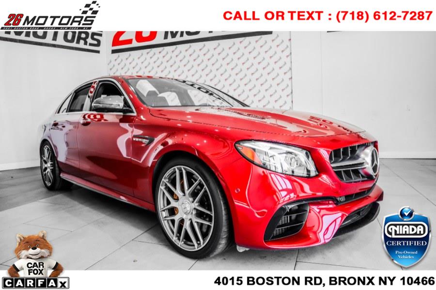 Used Mercedes-Benz E-Class AMG E 63 S 4MATIC+ Sedan 2019 | 26 Motors Corp. Bronx, New York Used Mercedes-Benz E-Class AMG E 63 S 4MATIC+ Sedan 2019 | 26 Motors Corp. Bronx, New York