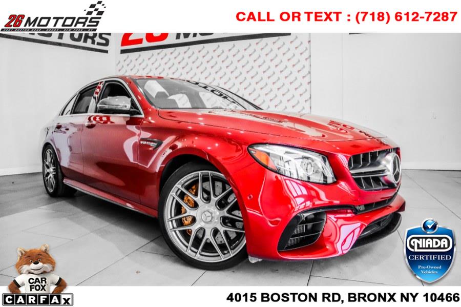 Used Mercedes-Benz E-Class AMG E 63 S 4MATIC+ Sedan 2019 | 26 Motors Corp. Bronx, New York Used Mercedes-Benz E-Class AMG E 63 S 4MATIC+ Sedan 2019 | 26 Motors Corp. Bronx, New York