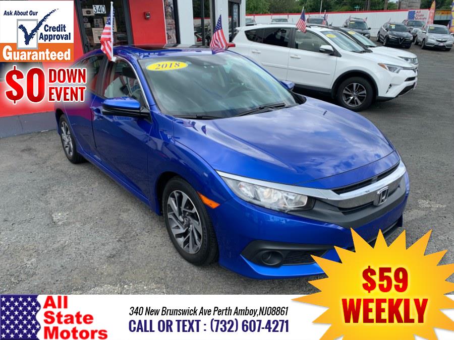 2018 Honda Civic Sedan EX CVT w/Honda Sensing, available for sale in Perth Amboy, New Jersey | All State Motor Inc. Perth Amboy, New Jersey 2018 Honda Civic Sedan EX CVT w/Honda Sensing, available for sale in Perth Amboy, New Jersey | All State Motor Inc. Perth Amboy, New Jersey
