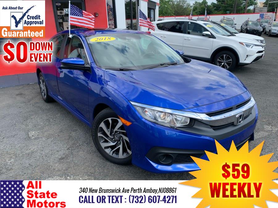 2018 Honda Civic Sedan EX CVT w/Honda Sensing, available for sale in Perth Amboy, New Jersey | All State Motor Inc. Perth Amboy, New Jersey 2018 Honda Civic Sedan EX CVT w/Honda Sensing, available for sale in Perth Amboy, New Jersey | All State Motor Inc. Perth Amboy, New Jersey