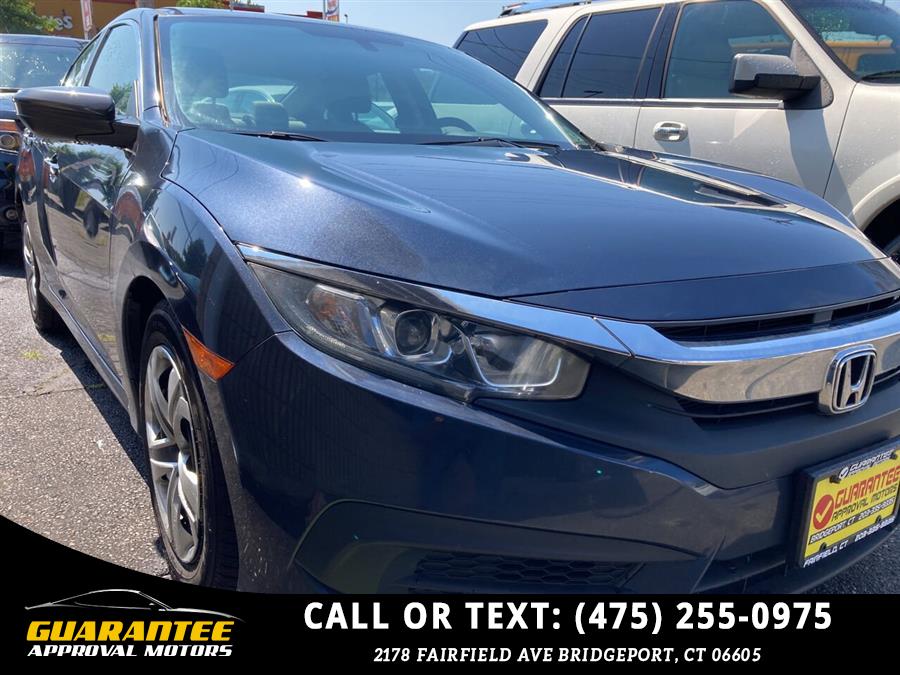 2016 Honda Civic LX 4dr Sedan CVT, available for sale in Bridgeport, Connecticut | Guarantee Approval Motors. Bridgeport, Connecticut 2016 Honda Civic LX 4dr Sedan CVT, available for sale in Bridgeport, Connecticut | Guarantee Approval Motors. Bridgeport, Connecticut