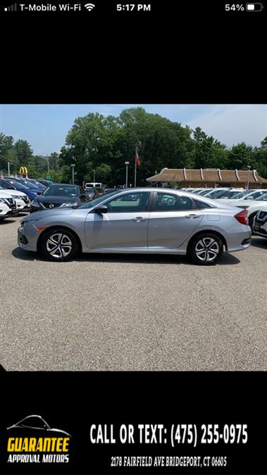 Used Honda Civic LX 4dr Sedan CVT 2016 | Guarantee Approval Motors. Bridgeport, Connecticut Used Honda Civic LX 4dr Sedan CVT 2016 | Guarantee Approval Motors. Bridgeport, Connecticut