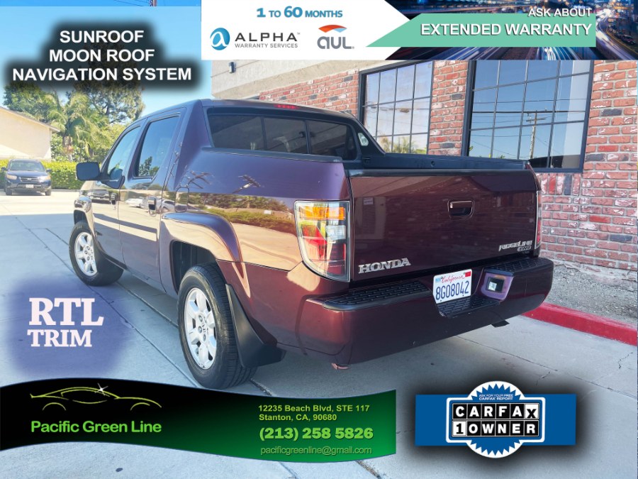 Used Honda Ridgeline 4WD Crew Cab RTL w/Leather & Navi 2007 | Pacific Green Line. Stanton, California Used Honda Ridgeline 4WD Crew Cab RTL w/Leather & Navi 2007 | Pacific Green Line. Stanton, California
