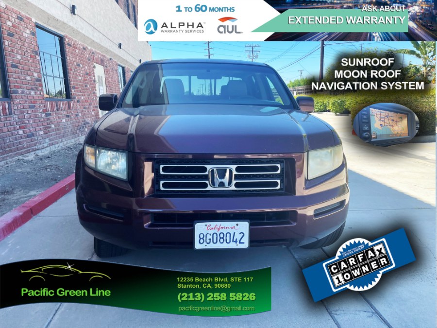 Used Honda Ridgeline 4WD Crew Cab RTL w/Leather & Navi 2007 | Pacific Green Line. Stanton, California Used Honda Ridgeline 4WD Crew Cab RTL w/Leather & Navi 2007 | Pacific Green Line. Stanton, California