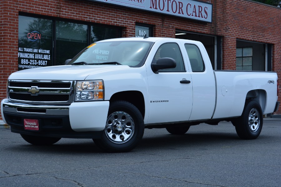 2009 Chevrolet Silverado 1500 4WD Ext Cab 157.5" Work Truck, available for sale in ENFIELD, Connecticut | Longmeadow Motor Cars. ENFIELD, Connecticut