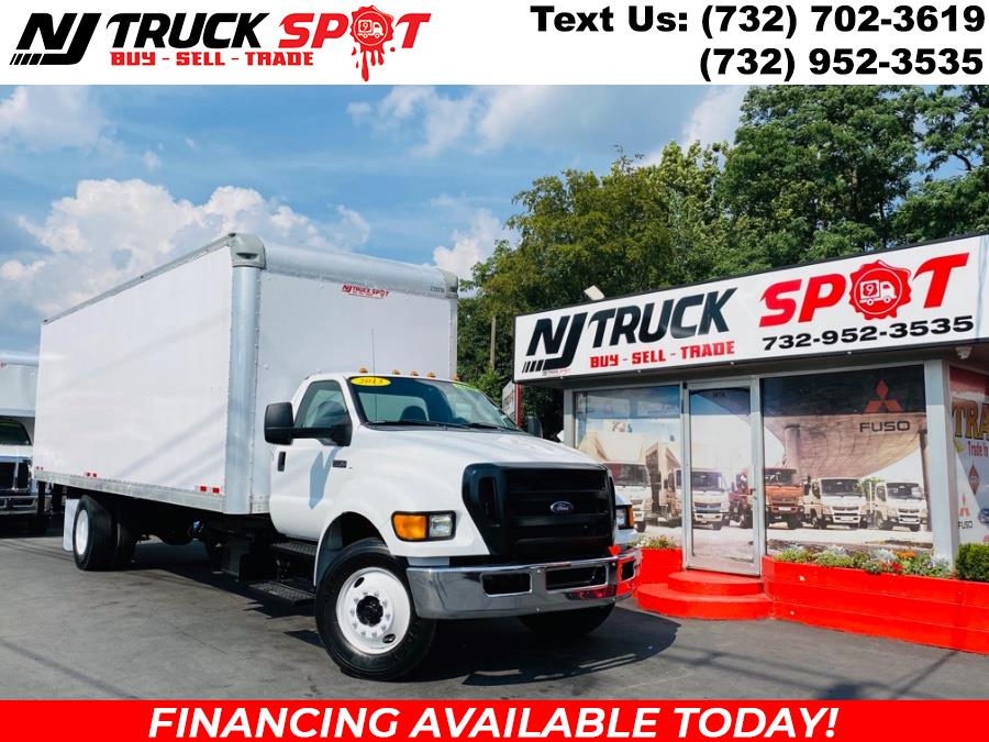 2012 Ford Super Duty F-750 Straight Frame 26 FEET DRY BOX + CUMMINS ENIGNE + RAMP + NO CDL, available for sale in South Amboy, New Jersey | NJ Truck Spot. South Amboy, New Jersey