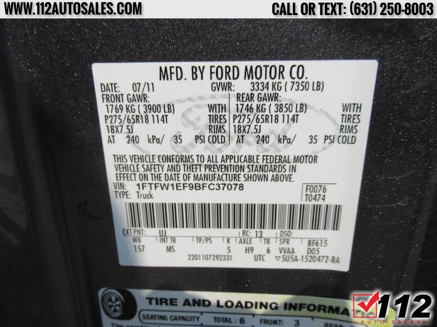 Used Ford F-150 4WD SuperCrew 145" XLT 2011 | 112 Auto Sales. Patchogue, New York Used Ford F-150 4WD SuperCrew 145" XLT 2011 | 112 Auto Sales. Patchogue, New York