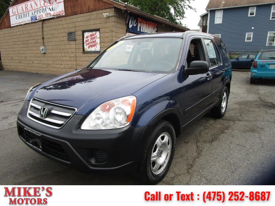 2005 Honda CR-V 4WD LX AT, available for sale in Stratford, Connecticut | Mike's Motors LLC. Stratford, Connecticut