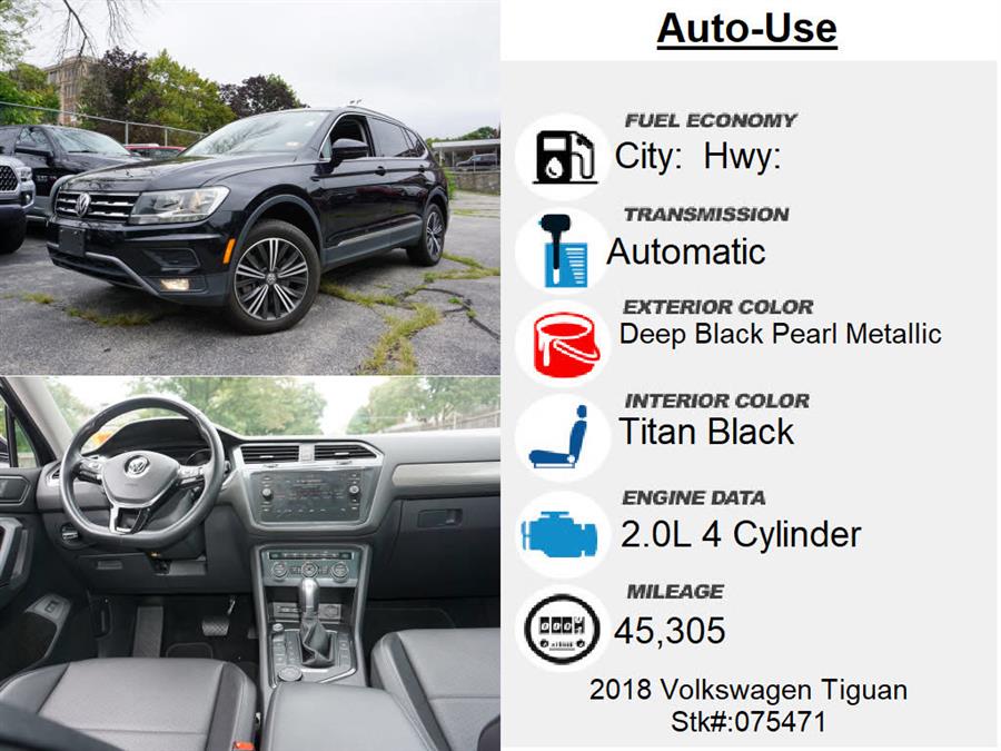 Used Volkswagen Tiguan 2.0T SEL 4Motion 2018 | Autouse. Andover, Massachusetts Used Volkswagen Tiguan 2.0T SEL 4Motion 2018 | Autouse. Andover, Massachusetts