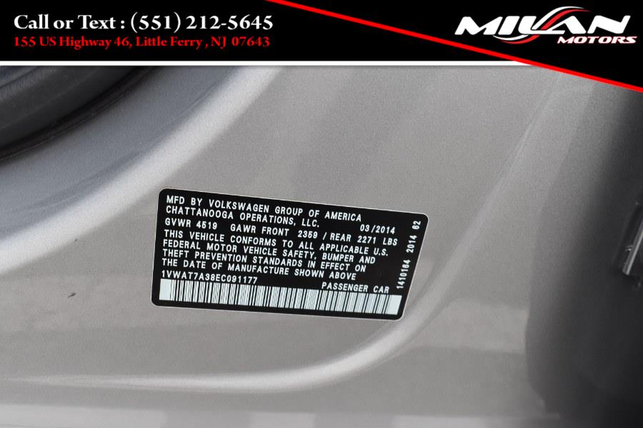Used Volkswagen Passat 4dr Sdn 1.8T Auto Wolfsburg Ed PZEV 2014 | Milan Motors. Little Ferry , New Jersey Used Volkswagen Passat 4dr Sdn 1.8T Auto Wolfsburg Ed PZEV 2014 | Milan Motors. Little Ferry , New Jersey