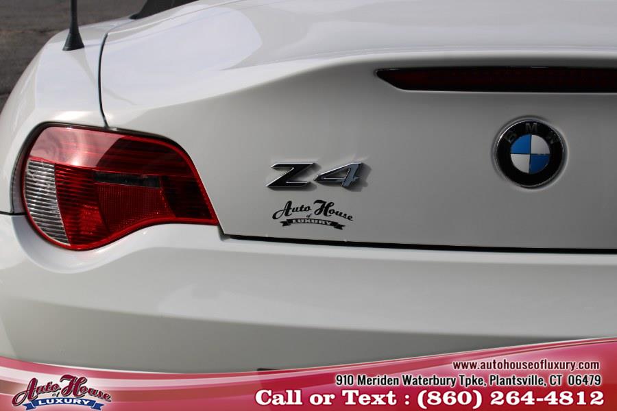 2008 BMW Z4 2dr Roadster 3.0i, available for sale in Plantsville, Connecticut | Auto House of Luxury. Plantsville, Connecticut 2008 BMW Z4 2dr Roadster 3.0i, available for sale in Plantsville, Connecticut | Auto House of Luxury. Plantsville, Connecticut