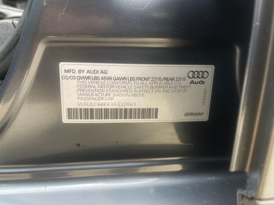 2003 Audi A4 4dr Sdn 1.8T quattro AWD Man, available for sale in Lake Forest, California | Pacific Green Line. Lake Forest, California 2003 Audi A4 4dr Sdn 1.8T quattro AWD Man, available for sale in Lake Forest, California | Pacific Green Line. Lake Forest, California