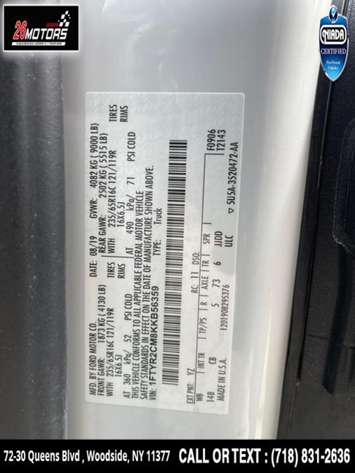Used Ford Transit Van T-250 148" Med Rf 9000 GVWR Sliding RH Dr 2019 | 26 Motors Queens. Woodside, New York Used Ford Transit Van T-250 148" Med Rf 9000 GVWR Sliding RH Dr 2019 | 26 Motors Queens. Woodside, New York