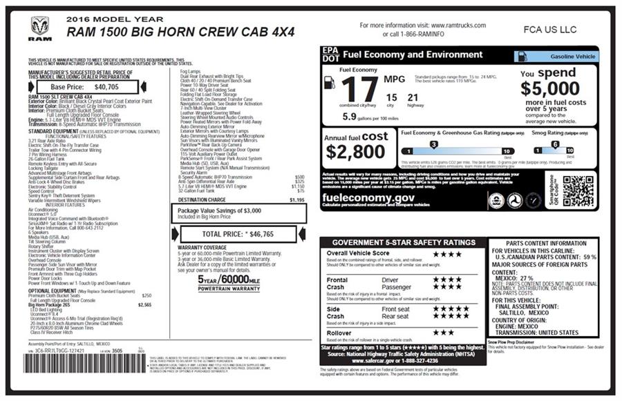 2016 Ram 1500 BIG HORN CREW CAB SLT, available for sale in Paterson, New Jersey | Fast Track Motors. Paterson, New Jersey 2016 Ram 1500 BIG HORN CREW CAB SLT, available for sale in Paterson, New Jersey | Fast Track Motors. Paterson, New Jersey