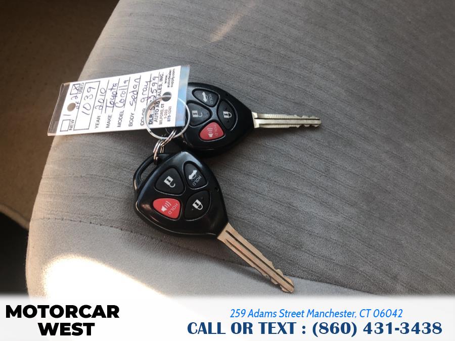 2010 Toyota Corolla 4dr Sdn Auto LE (Natl), available for sale in Manchester, Connecticut | Motorcar West. Manchester, Connecticut 2010 Toyota Corolla 4dr Sdn Auto LE (Natl), available for sale in Manchester, Connecticut | Motorcar West. Manchester, Connecticut